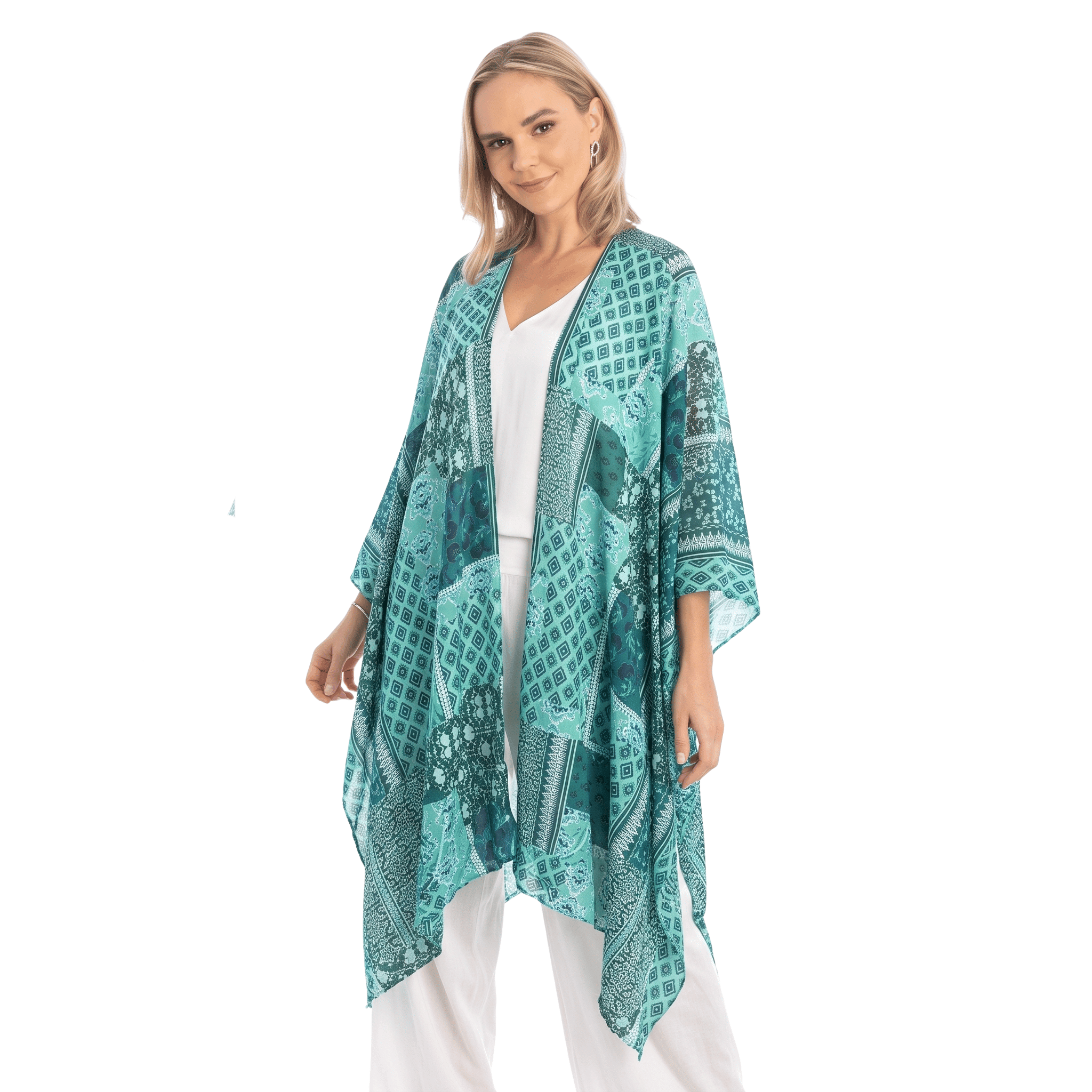 Cardigan en mousseline à imprimé exclusif