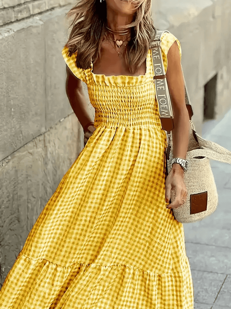 Robe Décontractée à Carreaux - oomedo™