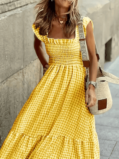 Robe Décontractée à Carreaux - oomedo™