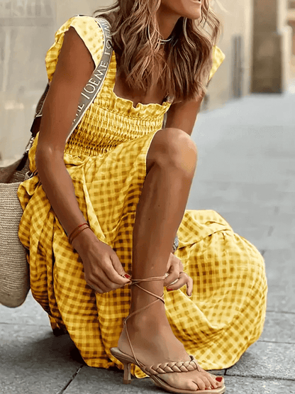 Robe Décontractée à Carreaux - oomedo™