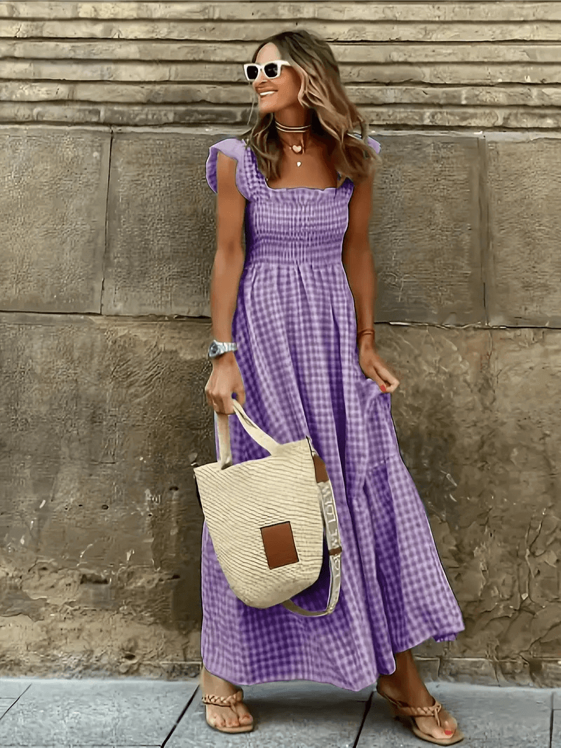 Robe Décontractée à Carreaux - oomedo™