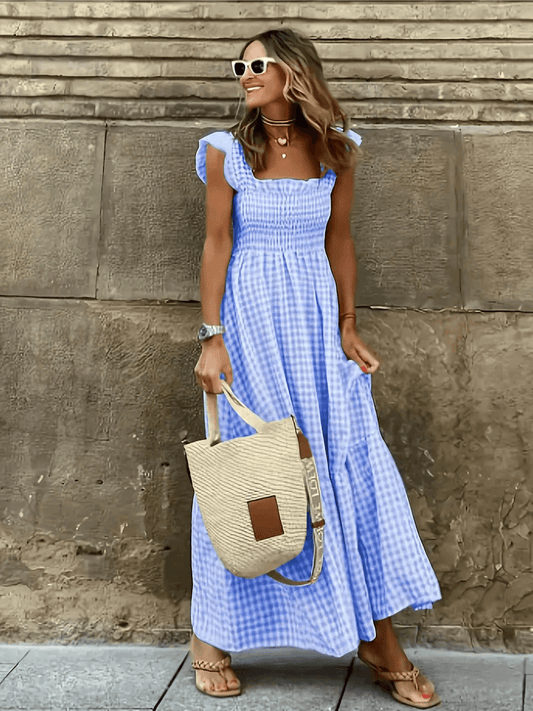 Robe Décontractée à Carreaux - oomedo™