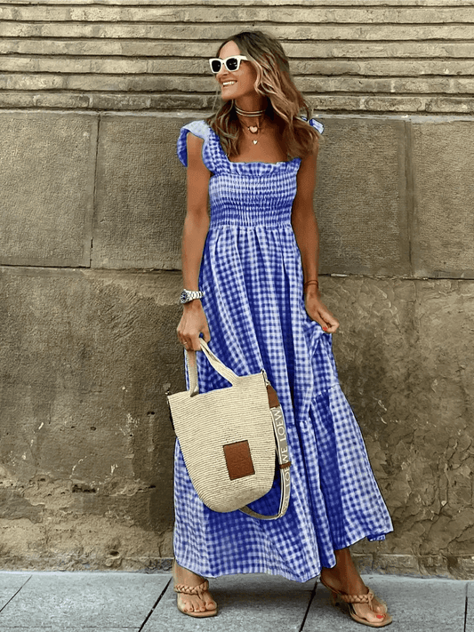 Robe Décontractée à Carreaux - oomedo™